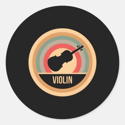 Sticker Rond Violon Pour Violonnistes (Devant)