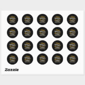 Sticker Rond Violoncelle - Je ne fais pas d'erreur (Feuille)