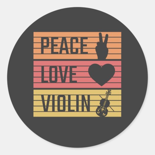 Sticker Rond Violoniste violon (Devant)