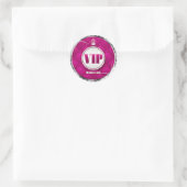 Sticker Rond VIP Diamant rose chaud pour les entreprises (Sac)