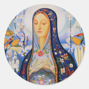 Sticker Rond Virgin - Joseph Stella