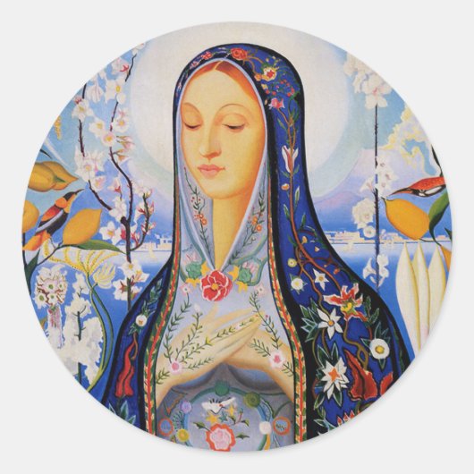 Sticker Rond Virgin - Joseph Stella (Devant)