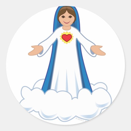 Sticker rond Virgin Mary (Devant)