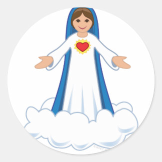 Sticker rond Virgin Mary