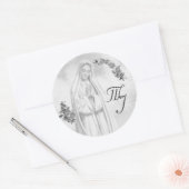 Sticker Rond Virgin Mary Silver Mariage (Enveloppe)