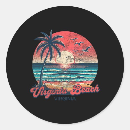 Sticker Rond Virginia Beach (Devant)