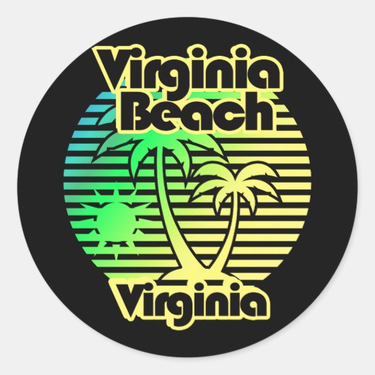 Sticker Rond Virginia Beach (Devant)