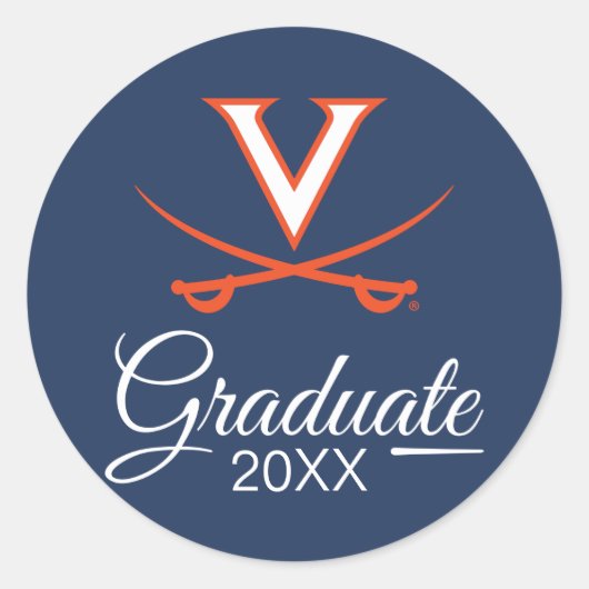 Sticker Rond Virginia Cavaliers | Graduation (Devant)