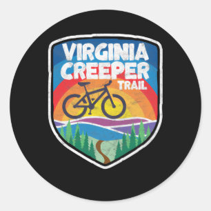 Sticker Rond Virginia Creeper Trail Mountain Bike