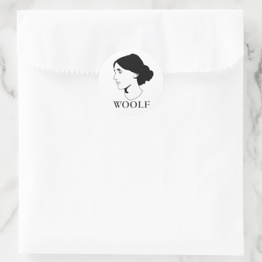 Sticker Rond Virginia Woolf (Sac)