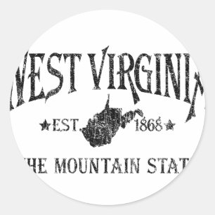 Sticker Rond Virginie-Occidentale
