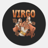 Sticker Rond Virgo Girl Birthday Melanin Black Woman Scute Ss C (Devant)