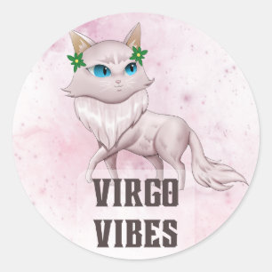 Sticker Rond Virgo Zodiac Decal pour les amateurs d'astrologie