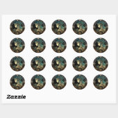 Sticker Rond Virgo Zodiac Graphic (Feuille)