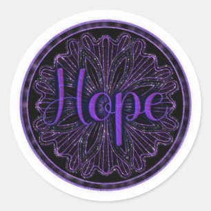 Sticker Rond Virtue Hope Mandala