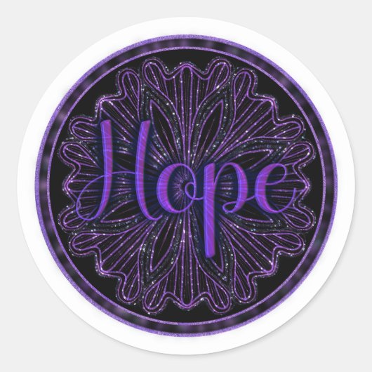 Sticker Rond Virtue Hope Mandala (Devant)