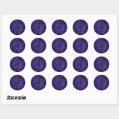 Sticker Rond Virus pourpre zodiaque | Horoscope d'astrologie co (Feuille)