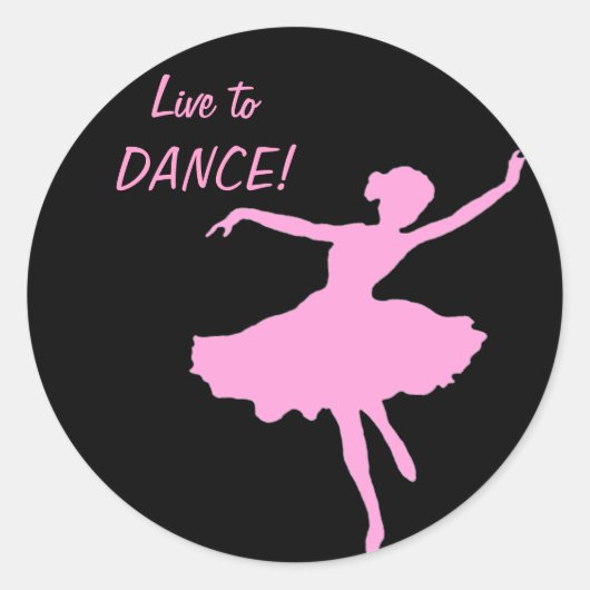 Sticker Rond Vis à DANSE ! (Devant)
