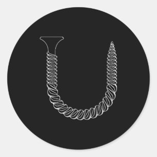 Sticker Rond Vis en forme de U - Outil drôle isolé