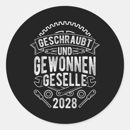 Sticker Rond Vis Et Gagné 2028 (Devant)