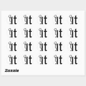 Sticker Rond Vis It Funny Stick Cadeaux Figure (Feuille)