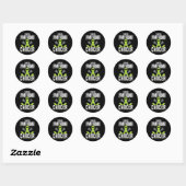 Sticker Rond Vis Lymphome Cancer Lime Sensibilisation Ruban Com (Feuille)