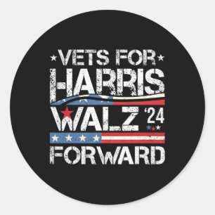 Sticker Rond Vis Pour Kamala Harris Tim Wheimer Vétérinaires Po
