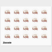 Sticker Rond Vis, Rire, amour (Feuille)