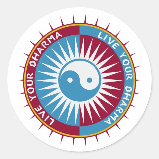 Sticker Rond Vis ton Dharma (Devant)