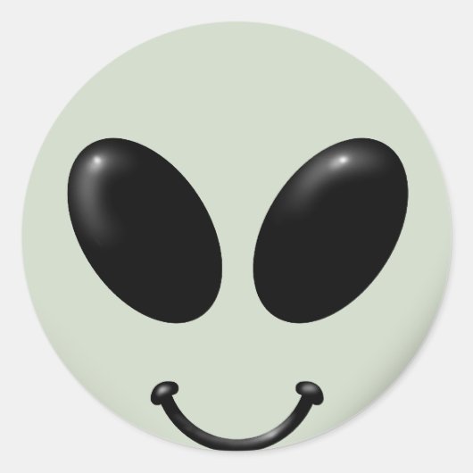 Sticker Rond Visage Alien (Devant)