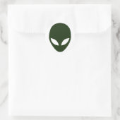 Sticker Rond Visage Alien (Sac)