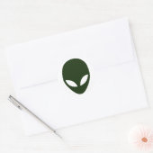 Sticker Rond Visage Alien (Enveloppe)