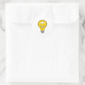 Sticker Rond Visage Ampoule (Sac)