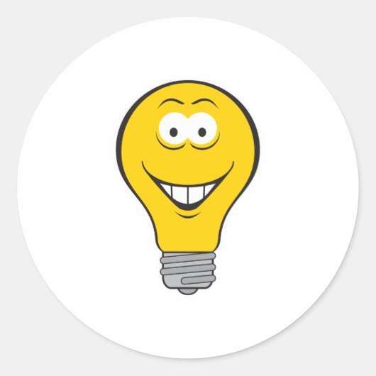 Sticker Rond Visage Ampoule (Devant)