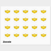 Sticker Rond Visage aux grandes oreilles (Feuille)