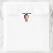 Sticker Rond Visage bébé personnalisé, Nouveau père personnalis (Sac)