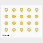 Sticker Rond Visage Boo boo blessé (Feuille)