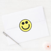 Sticker Rond Visage classique jaune (Enveloppe)