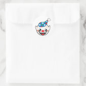 Sticker Rond visage clown (Sac)