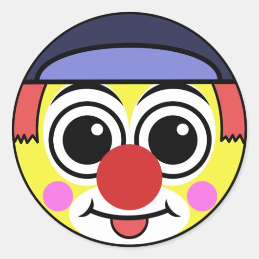 Sticker Rond Visage clown (Devant)