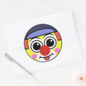 Sticker Rond Visage clown (Enveloppe)