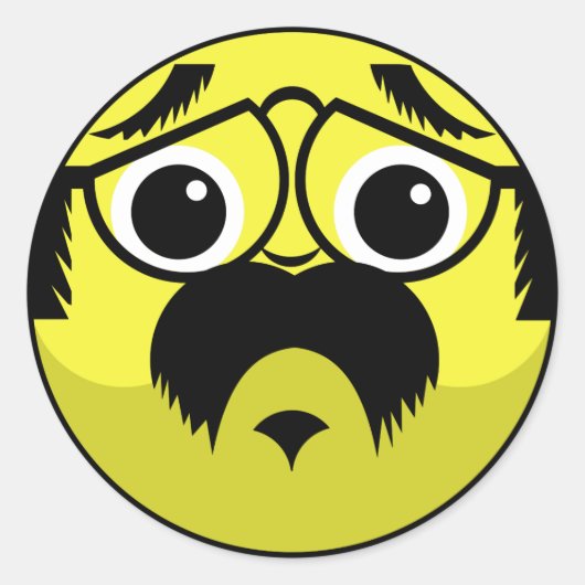 Sticker Rond Visage concerné (Devant)