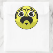 Sticker Rond Visage concerné (Sac)