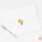Sticker Rond Visage d'abeille bourdonneuse (Enveloppe)