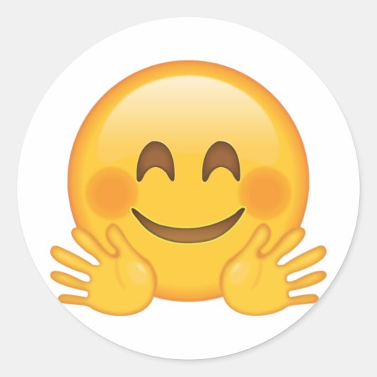 Sticker Rond Visage d'accrochage - Emoji (Devant)