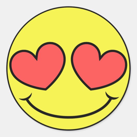 Sticker Rond Visage d'amour (Devant)