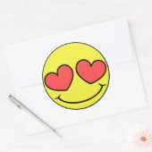 Sticker Rond Visage d'amour (Enveloppe)