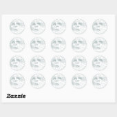 Sticker Rond visage dans la lune (Feuille)