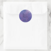 Sticker Rond Visage de Bayon violet (Sac)