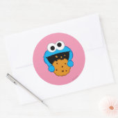 Sticker Rond Visage de Biscuit (Enveloppe)